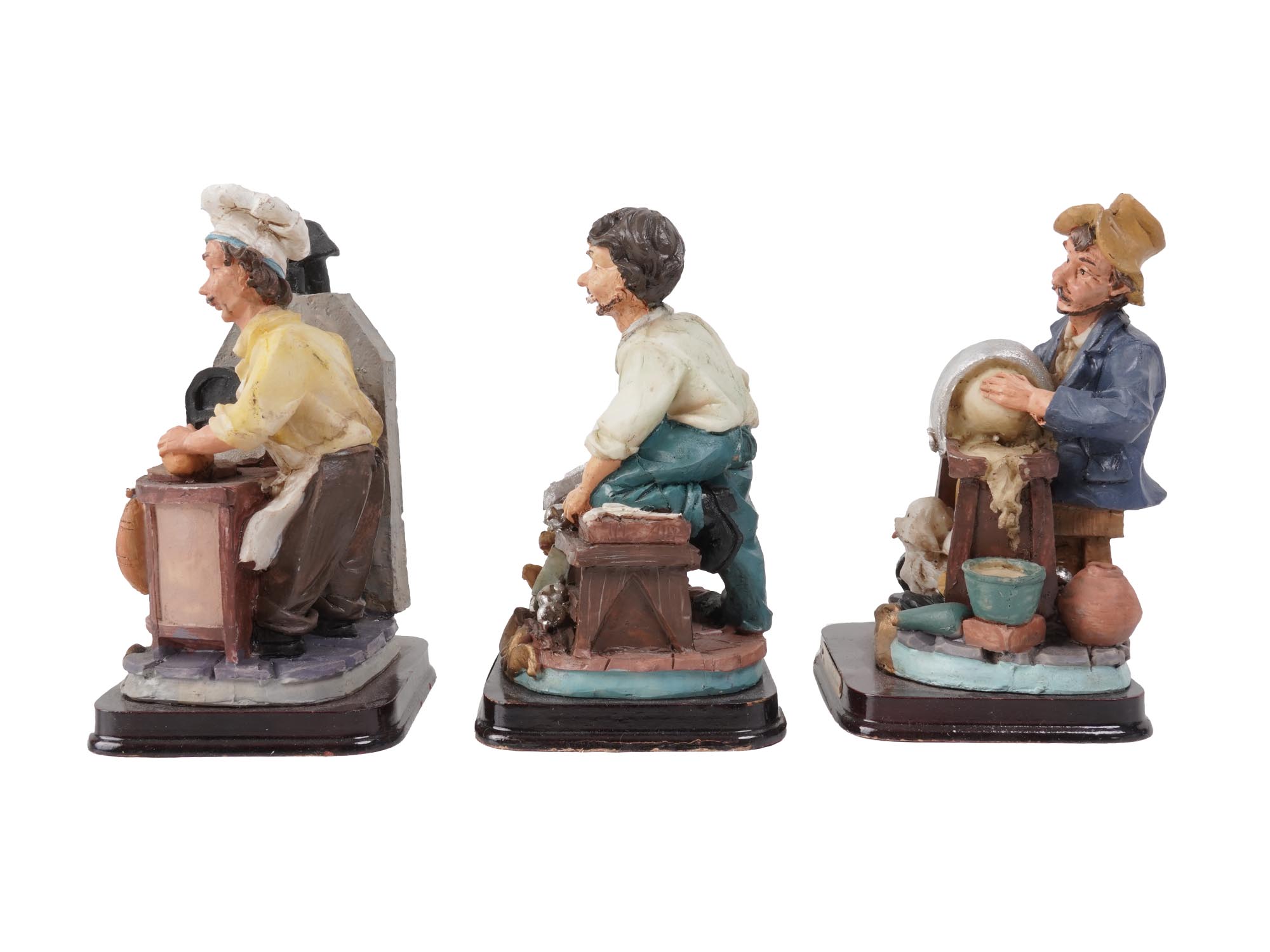 4 VINTAGE FIGURINES OF OLD MEN DW POLY COLLECTION PIC-3